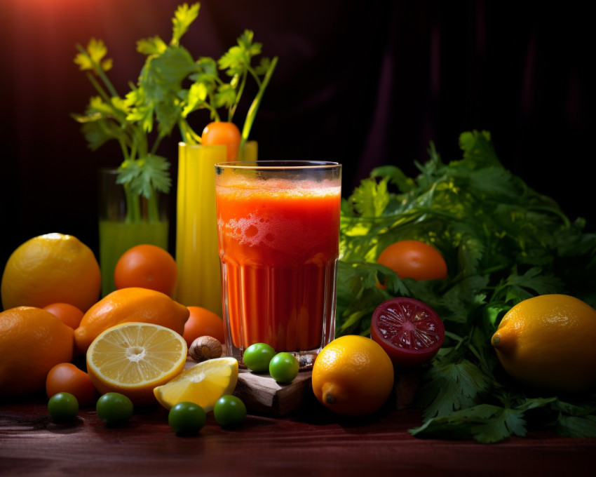 A photo of a Carrot juice, beverage advertisement photography inspiration A photo of a Carrot juice, beverage advertisement photography inspiration
