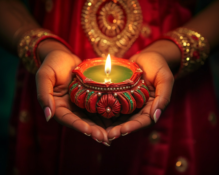 Indian hands with candles in diya festival Indian hands with candles in diya festival, diwali festival stock image, diwali festival ai prompt