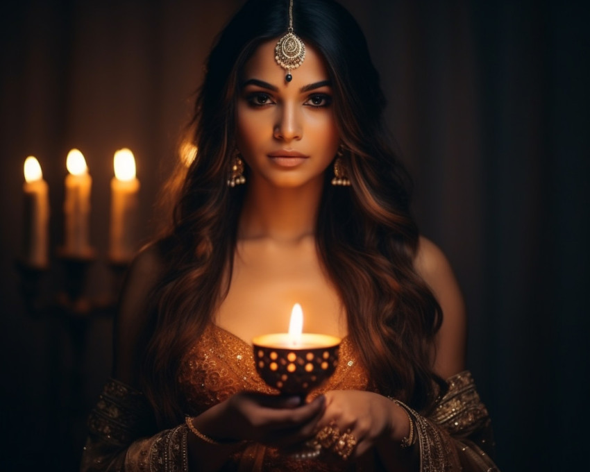 A candlelit celebration of culture A candlelit celebration of culture, diwali festival stock image, diwali festival ai prompt