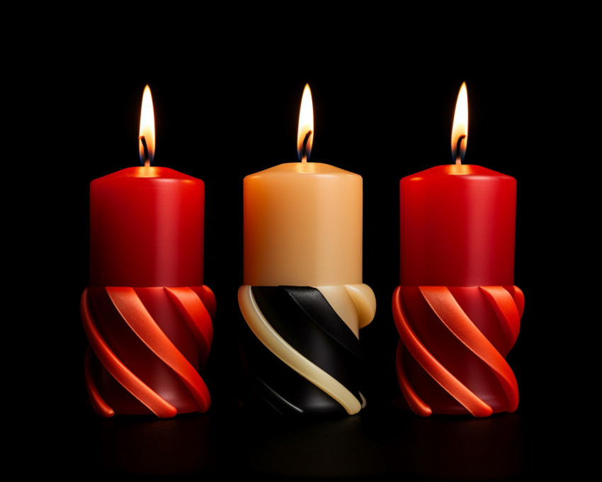 Red candles on a black background Red candles on a black background, diwali festival stock image, diwali festival ai prompt