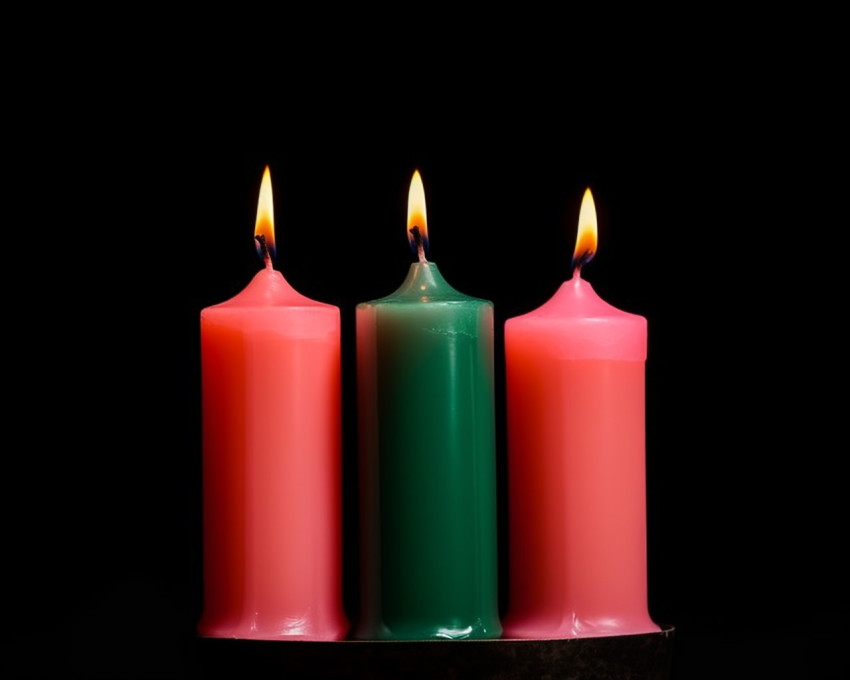 Three candles on a black background Three candles on a black background, diwali festival stock image, diwali festival ai prompt