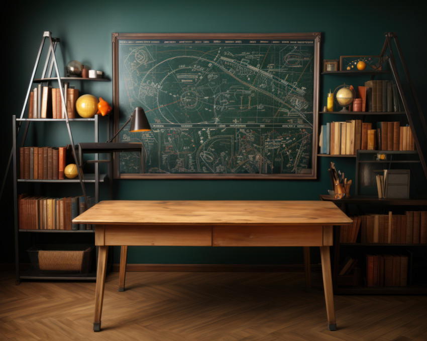 Explore the world of knowledge with an open book pencils and a chalkboard Explore the world of knowledge with an open book pencils and a chalkboard, educational photo
