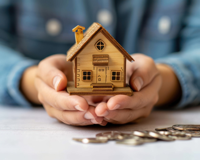 Person contemplating house purchase or sale in closeup shot considering options and decisions Person contemplating house purchase or sale in closeup shot considering options and decisions