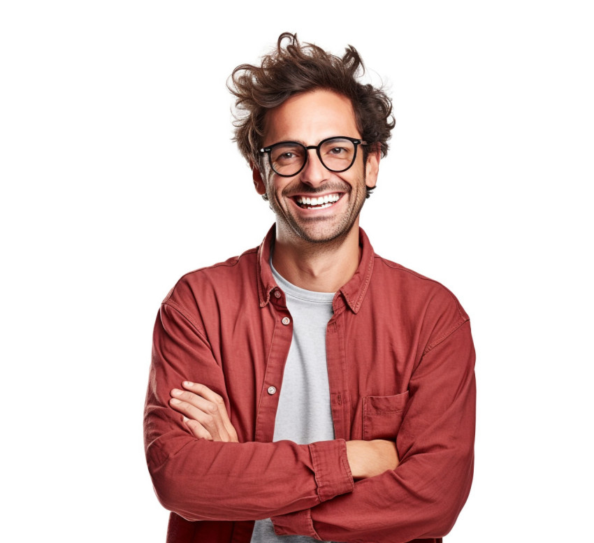 Smiling glazier with white background Smiling glazier with white background