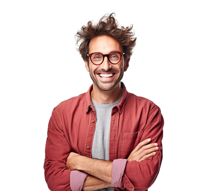 Smiling glazier with white background Smiling glazier with white background