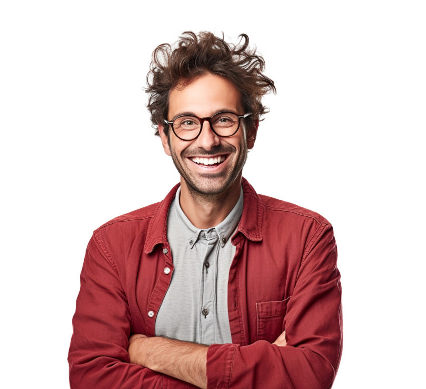 Smiling glazier with white background Smiling glazier with white background