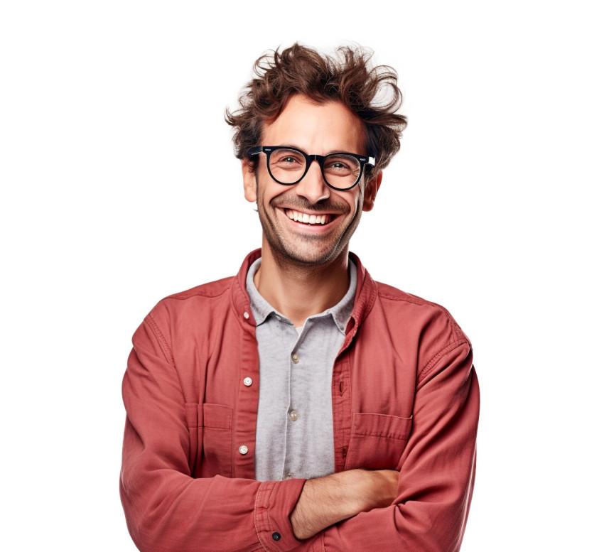 Smiling glazier with white background Smiling glazier with white background