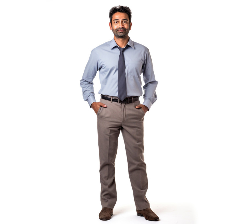 Indian male elementary school teacher on white background Indian male elementary school teacher on white background