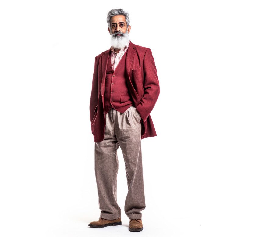 Indian professor on white background Indian professor on white background