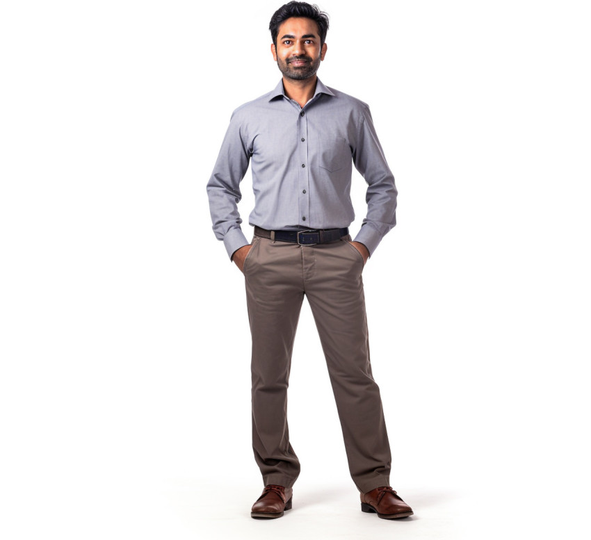 Indian male elementary school teacher on white background Indian male elementary school teacher on white background