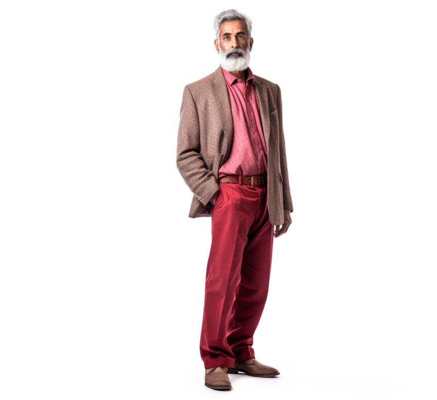 Indian professor on white background Indian professor on white background