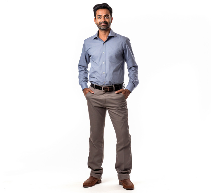 Indian male elementary school teacher on white background Indian male elementary school teacher on white background