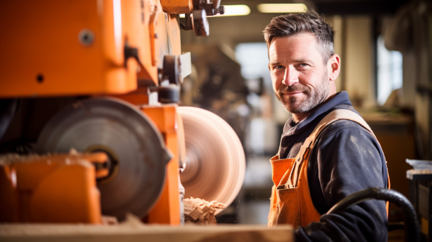 Portrait of a confident worker at work Portrait of a confident worker at work, industrial machinery stock images ai, midjourney prompt ideas