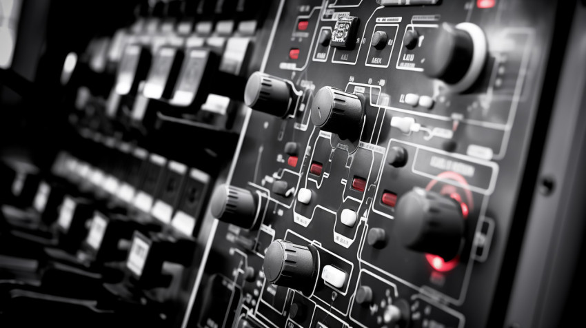 Industrial Control Panel in High Contrast Industrial Control Panel in High Contrast