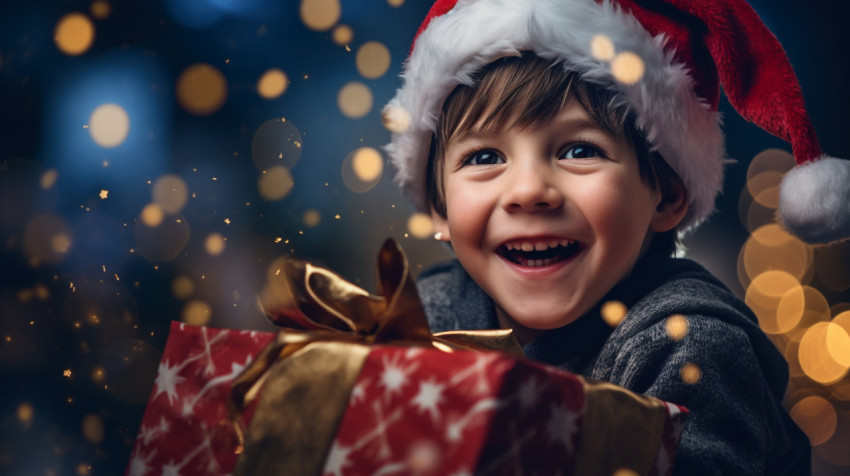 Happy kids opening christmas presents Happy kids opening christmas presents, christmas stock image ai, christmas stock photos ai