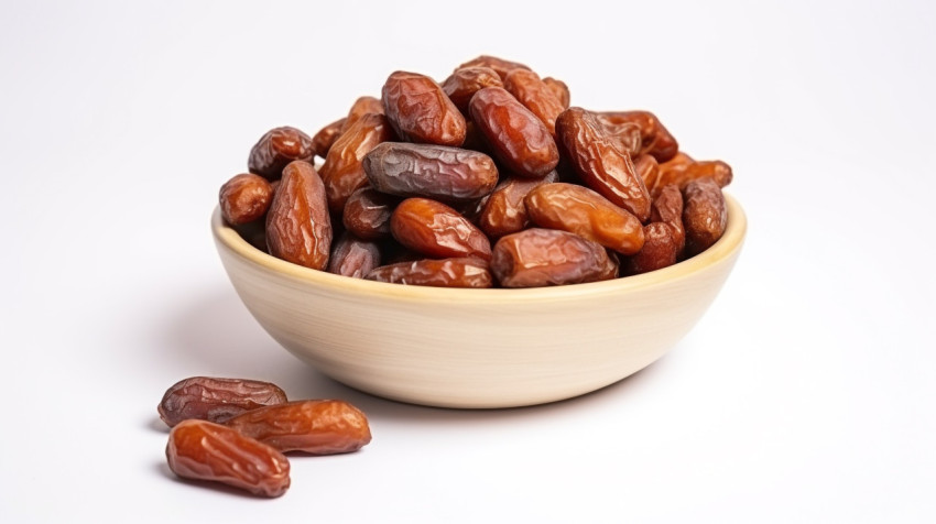 Pile of dried dates on white background Pile of dried dates on white background, sweet dates image