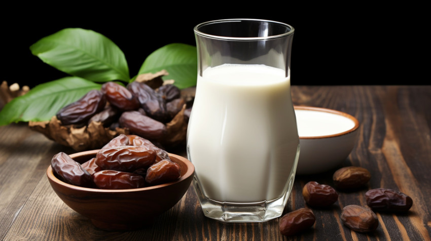 Dates and milk Dates and milk, sweet dates image