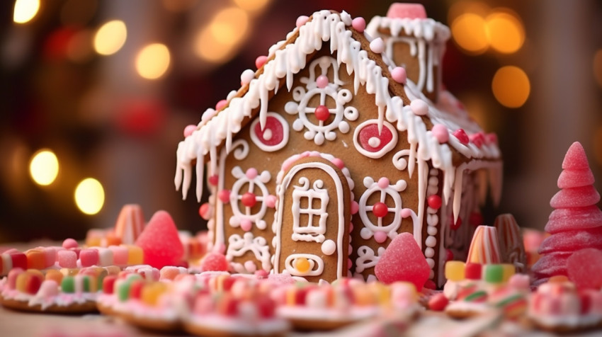 A gingerbread house's many layers A gingerbread house's many layers, christmas stock image ai, christmas stock photos ai