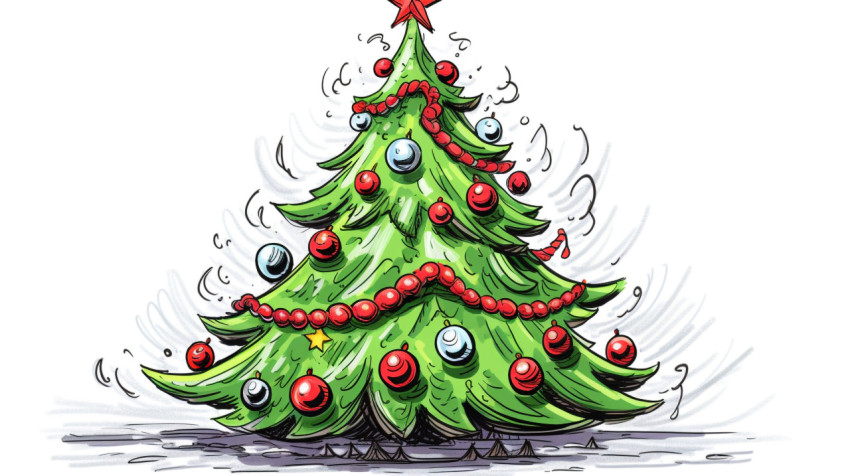 Christmas tree drawing for desktop background Christmas tree drawing for desktop background, christmas stock image ai, christmas stock photos ai