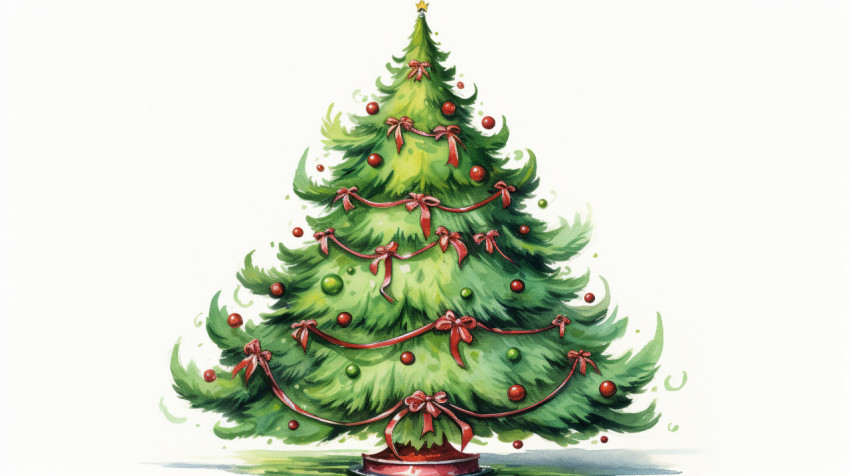 Joyful christmas tree drawing Joyful christmas tree drawing, christmas stock image ai, christmas stock photos ai