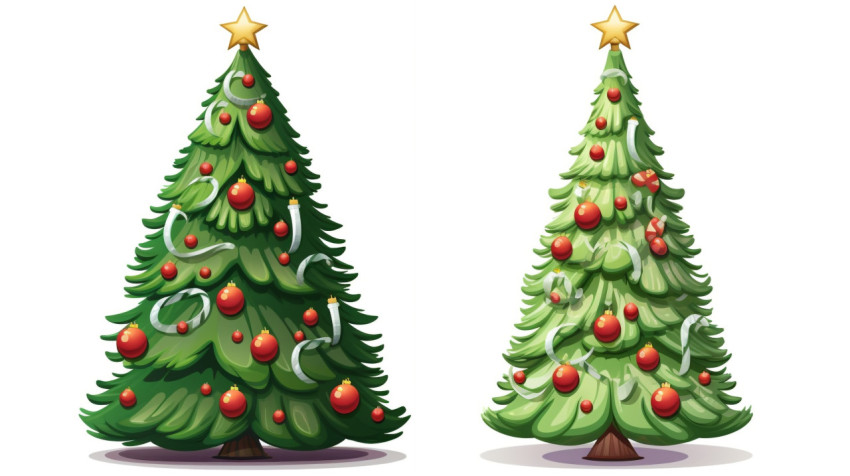 Christmas tree with decorations on it is sitting on a white back Christmas tree with decorations on it is sitting on a white background, christmas stock image ai, christmas stock photos ai