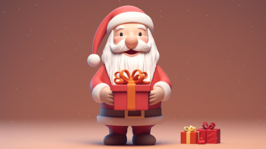 3d animated santa claus holding an empty 3d animated santa claus holding an empty, christmas stock image ai, christmas stock photos ai