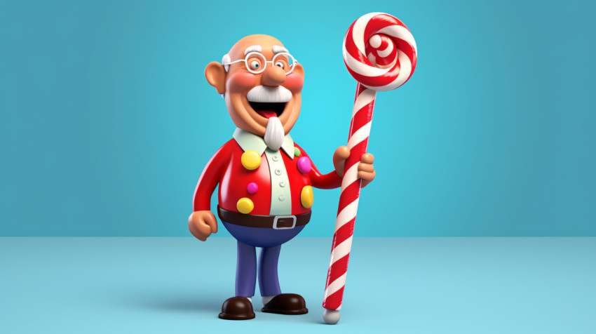 Animated 3d santa claus carrying presents and confetti Animated 3d santa claus carrying presents and confetti, christmas stock image ai, christmas stock photos ai