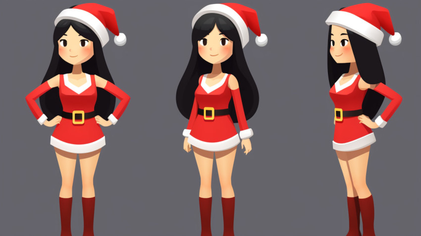 3d santa claus dancing with confetti and presents 3d santa claus dancing with confetti and presents, christmas stock image ai, christmas stock photos ai