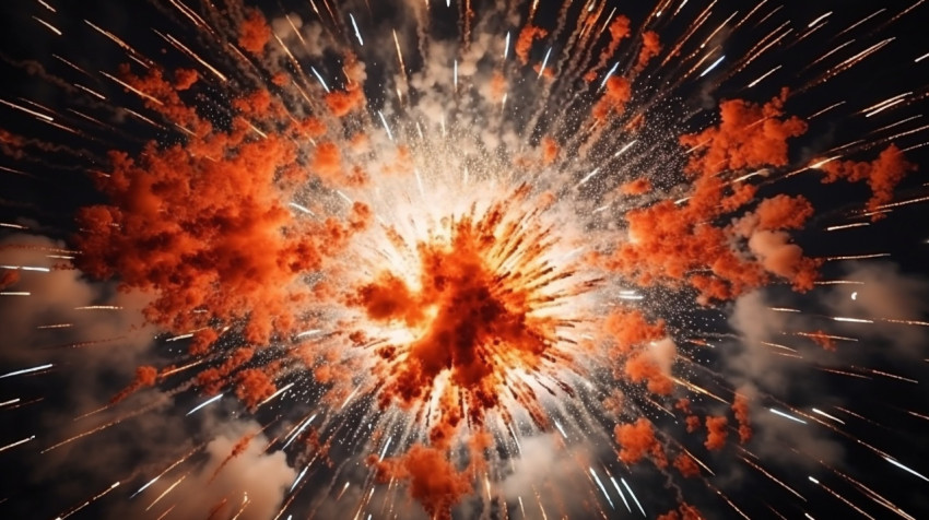 Close-up of a firecracker exploding Close-up of a firecracker exploding, diwali festival stock image, diwali festival ai prompt
