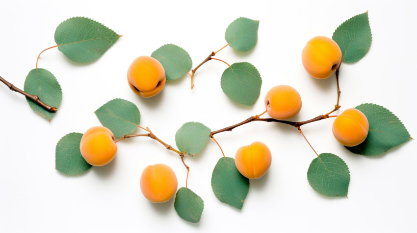 fresh apricots on white white background isolated on white fresh apricots on white white background isolated on white