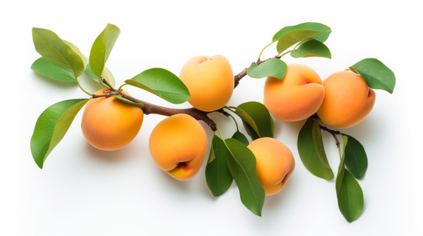 Apricots are shown on a white background Apricots are shown on a white background, apricot images