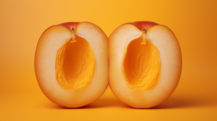 apricot sliced in half apricot sliced in half