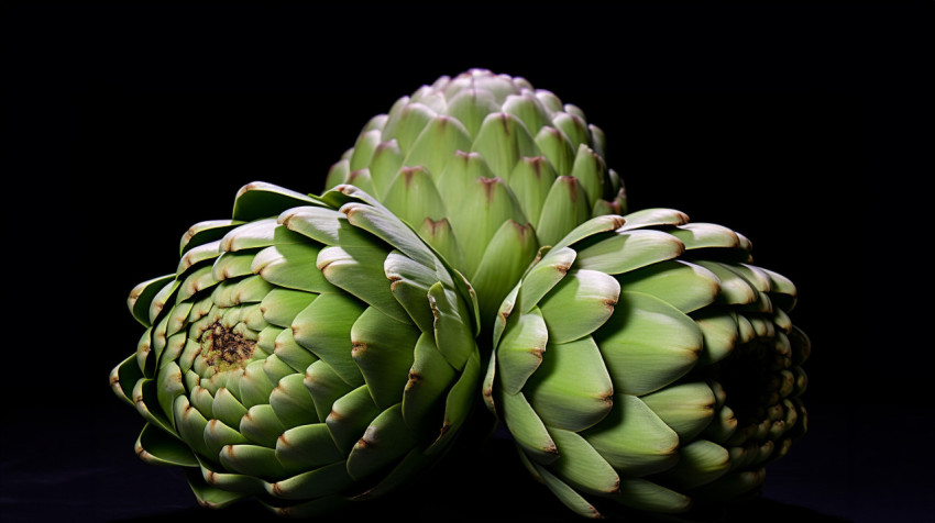 Three artichokes on white Three artichokes on white, artichoke image