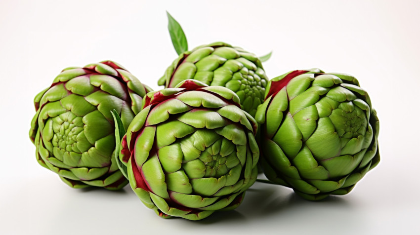 Artichokes close-up on white Artichokes close-up on white, artichoke image