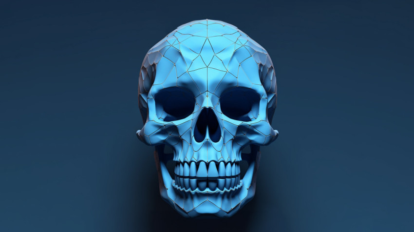 a skull in the 3d render format a skull in the 3d render format