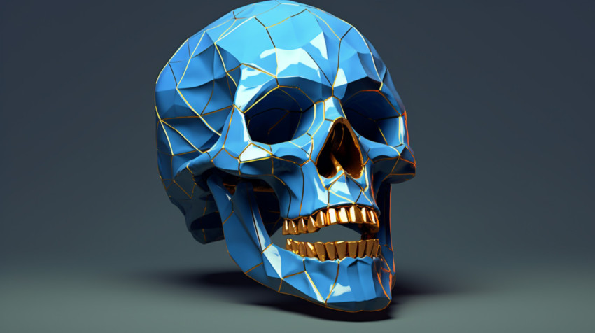 Medical 3d skull model Medical 3d skull model, human bone image
