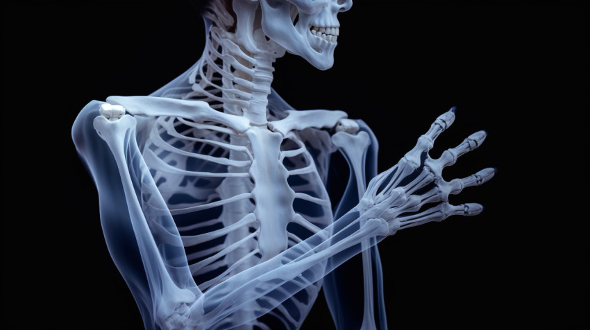 an anatomical person has a skeleton in the arm an anatomical person has a skeleton in the arm