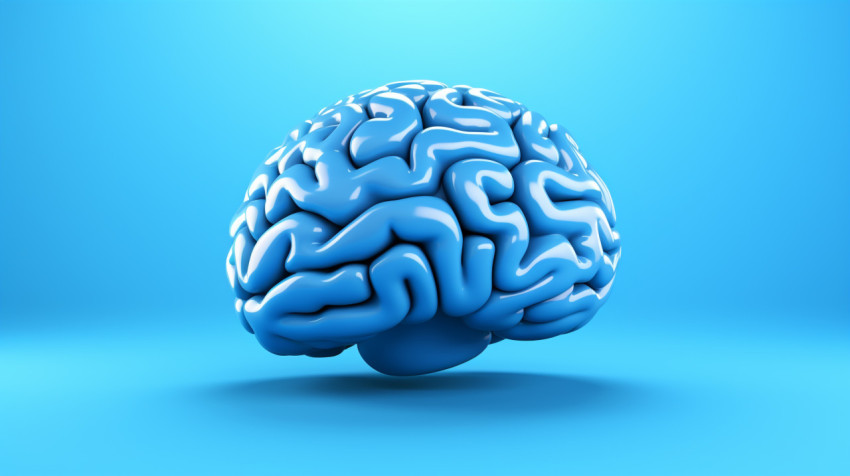 Brain photo with blue background Brain photo with blue background, human brain image