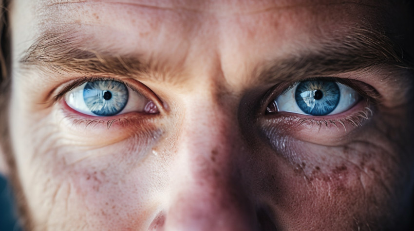 Close up portrait of a man with blue eyes Close up portrait of a man with blue eyes, men eyes close up image