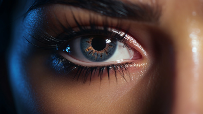 Young woman looking into her eyes Young woman looking into her eyes, beautiful women eyes images