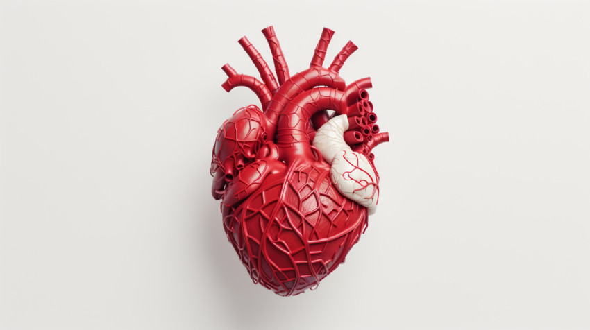 Human heart on white background Human heart on white background, human heart image