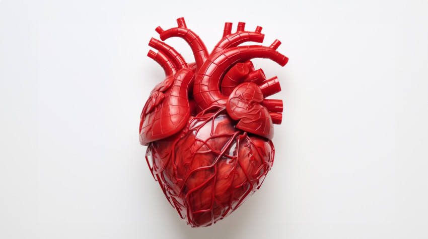 Realistic human heart isolated on white Realistic human heart isolated on white, human heart image
