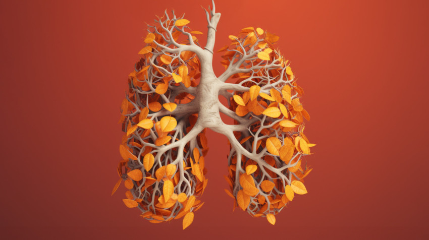 A lungs in orange and white 3d illustration A lungs in orange and white 3d illustration, human lungs image