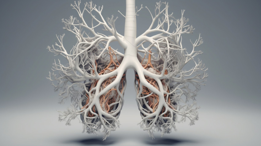 The diagram of a lung on grey The diagram of a lung on grey, human lungs image