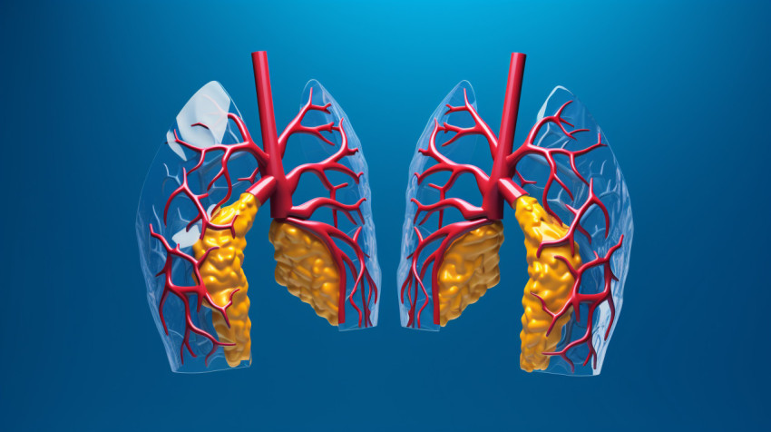 3d lungs against blue background 3d lungs against blue background, human lungs image
