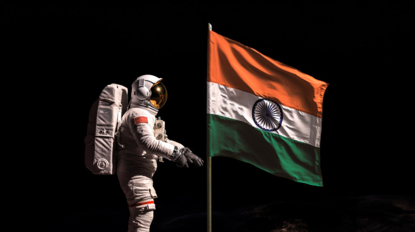 Indian Flag Flies High in Space