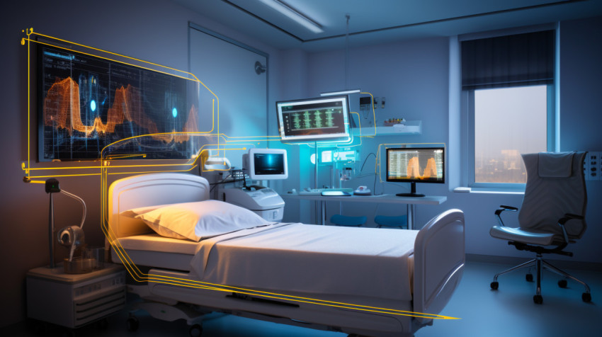 Doctor checking patient's vitals on monitor Doctor checking patient's vitals on monitor, medical images stock