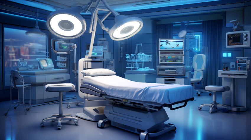 Medical equipment in operating room Medical equipment in operating room, medical images stock