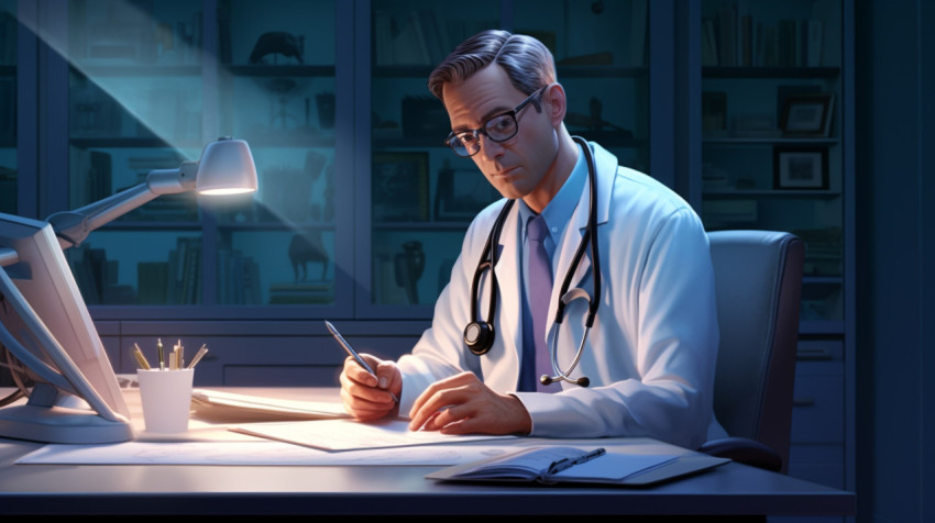 Doctor conducting medical exam Doctor conducting medical exam, medical images stock