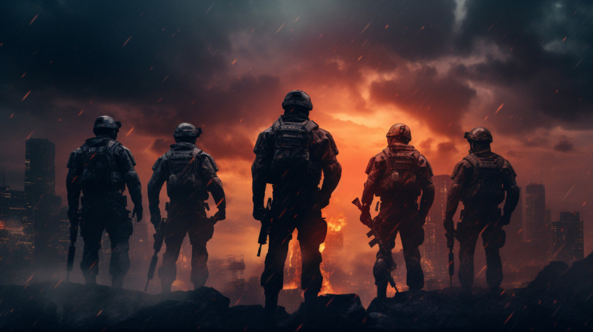 Soldiers on the Ground Angry Sky